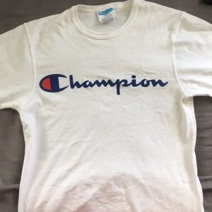 White champion tee